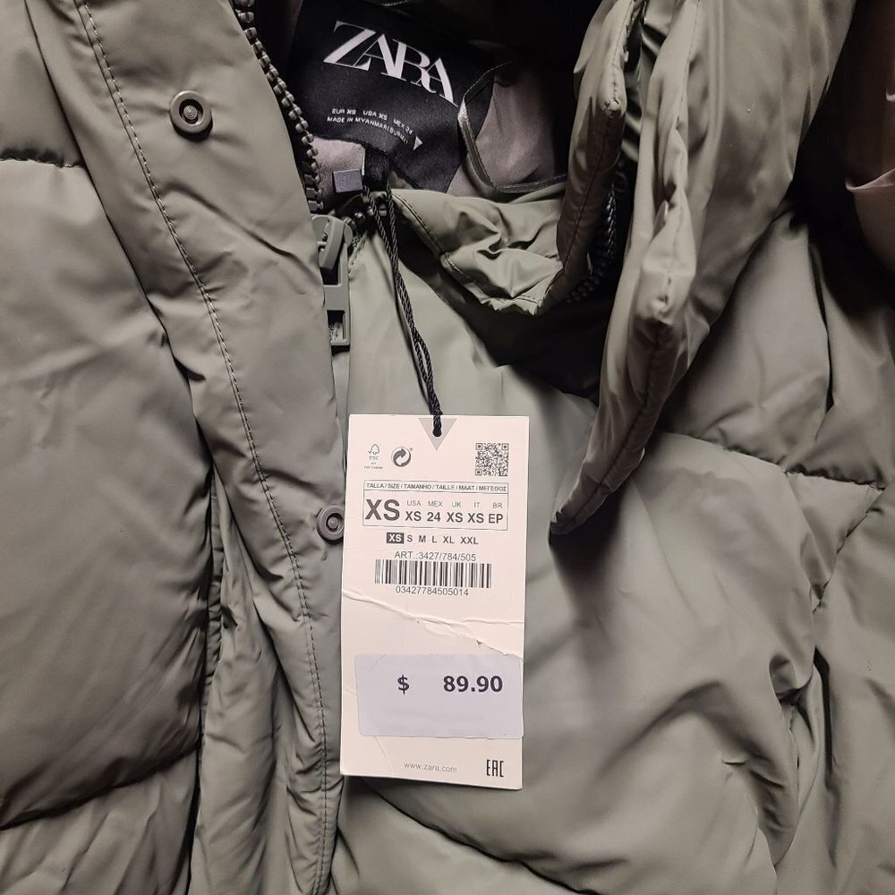 Zara Padding Rubberized Padding Jumper Review GRE… - image 5